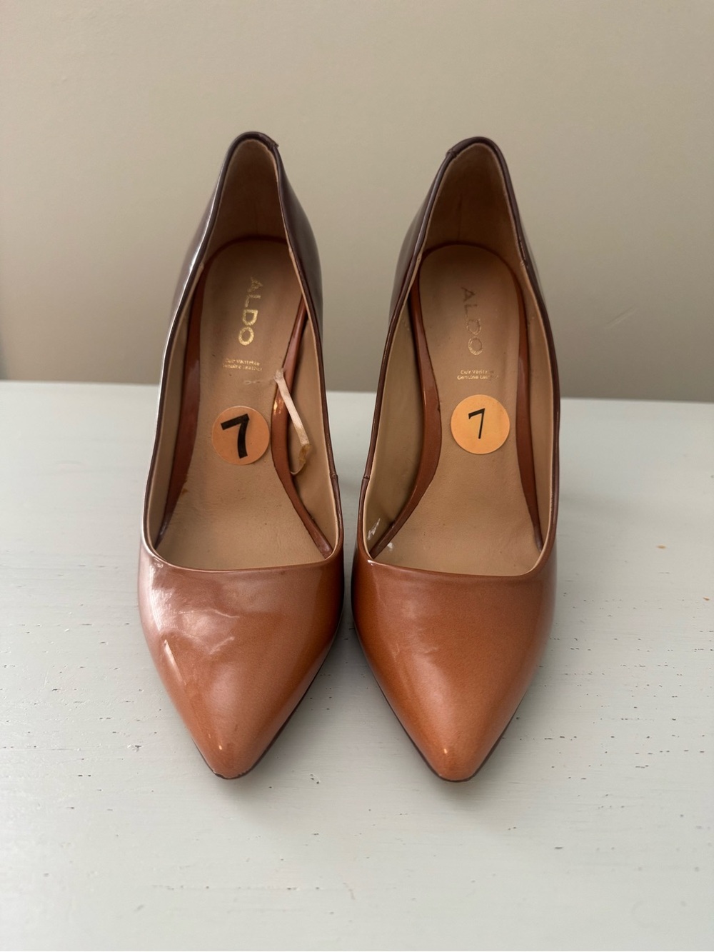 Aldo high heels 7 brown tan - Picture 6 of 8